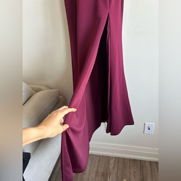 Lulu's Aveline Burgundy Off-the-Shoulder Maxi Dress - Picture 5 of 11